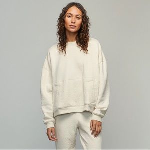 Lunya Restore Double Faced Crew - Warm Beige size XS/S